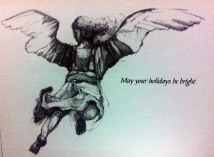 Someone left this card on my desk before I came in to work, and they didn't sign it but it's lovely and very appropriate. So, thanks to whomever it was from! 